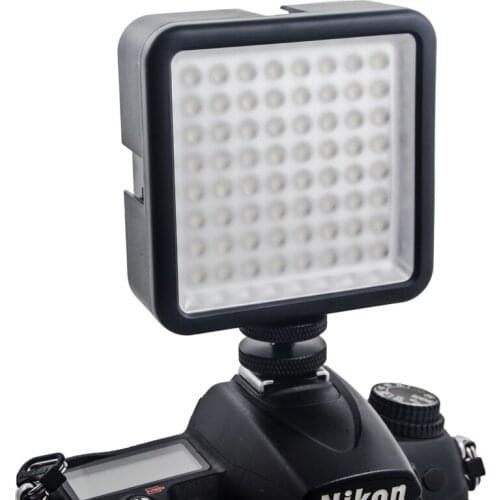W64 LED64 Video 6000K LED Lamp for DSLR Camera Camcorder mini DVR as Fill Light for Wedding News Interview Macro photography