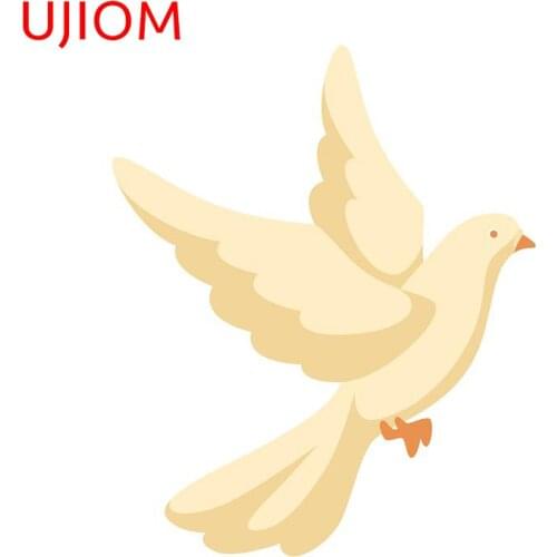UJIOM White Pigeon Home Decoration Bedroom Living Room Decorations Wall Stickers Refrigerator Computer Decorative Decals