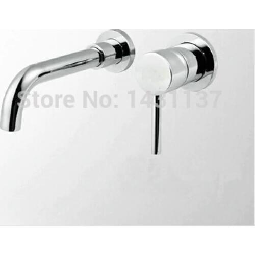 High quality brass single lever chrome bathroom in-wall sink faucet basin mixer bathroom sink faucet