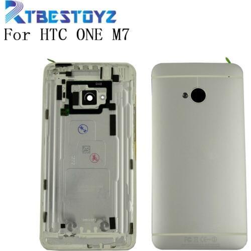 Back Cover For HTC ONE M7 801e 801n 801s Rear Housing Back Battery Cover Door Case With Power Volume Button Key