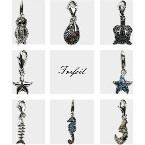 Charms Pendant Green Octopus 925 Sterling Silver Fit Bracelet 2020 New Fine Fashion Jewelry Dazzle Fest Ocean Gift for Women