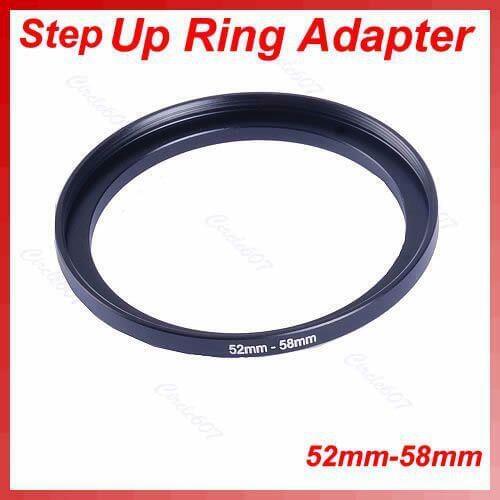 1Pc Metal 52mm-58mm Step Up Filter Lens Ring Adapter 52-58 mm 52 to 58 Stepping