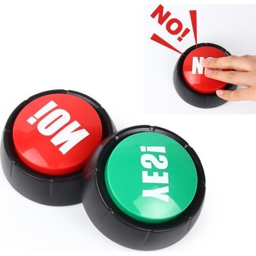 2Pcs Electronic Talking YES NO Sound Button Toy Event Party Supplies Brain Training Knowledge quiz competition supplie for kids