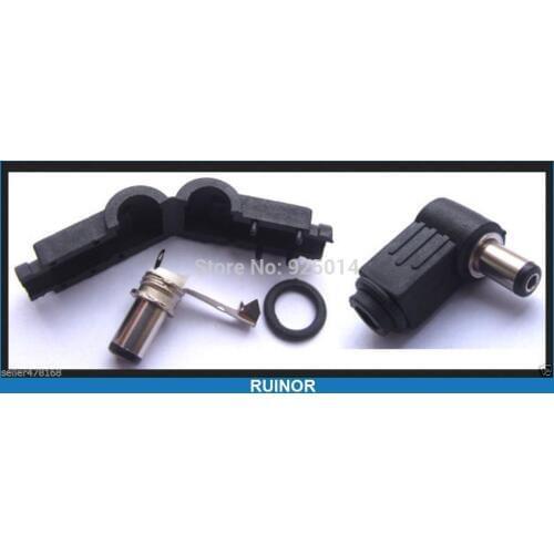 250pcs 5.5mm x 2.5mm DC socket Right angle Male DC Charger Power Plug Soldering