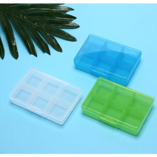 7 Day 6 Compartment Clear Pill Box Container For Medicine Organizer Case Pill Medicine Tablet Pill Case Box Splitters Dispenser