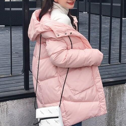 Bella Philosophy Winter Thick Cotton Padded Winter Female Coats Women Warm Parka Hooded Coats Casual Solid Lady Coat