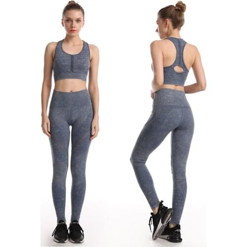 2PCS Seamless Yoga Set Sportswear Sports Workout Set Women Yoga Sets Women Gym Clothes Sports Bra Leggings Fitness Clothing