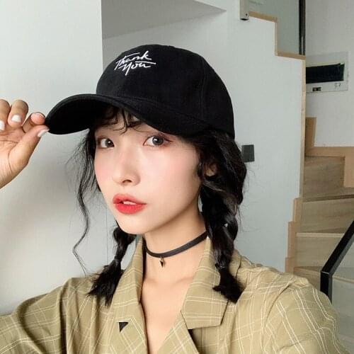 Solid Thank You Letter Baseball Caps Embroidery Hip Hop bone Snapback Hats Men Women Adjustable Gorras Casquette Unisex Couple