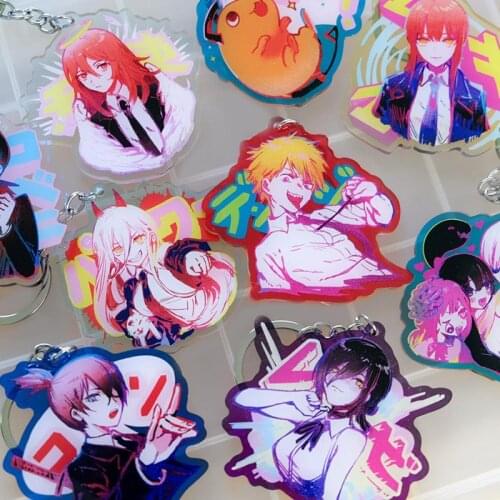 Anime Chainsaw Man Keychain Cosplay Prop Pochita Accessories Keyring