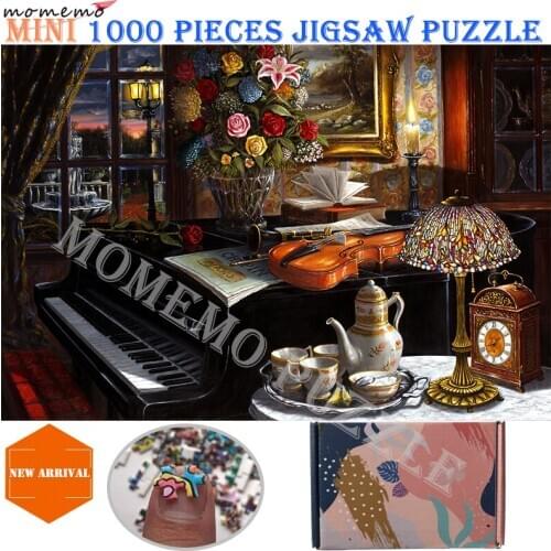 MOMEMO Night At Home Wooden Jigsaw Puzzle 1000 Pieces Puzzle Toys for Adults Assembling Puzzles Games for Kids Educational Toys