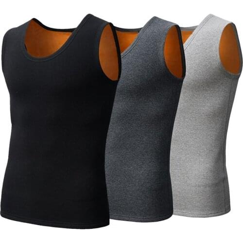 Double Sided Warm Velvet Vest For Man Winter Underwear Men Sleeveless Vest Mens Winter Thermal Underwear Large Size Male Vest