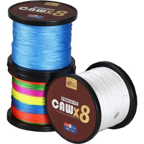 LEDIAO 300M 1000M PE Fishing Line 8/4 Strands Braided Fishing Line Multifilament Fishing Wire Smooth Carp Fishing 10-120LB pesca