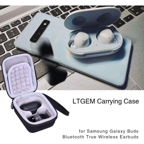 LTGEM EVA Black Carrying Hard Case for Samsung Galaxy Buds Bluetooth True Wireless Earbuds