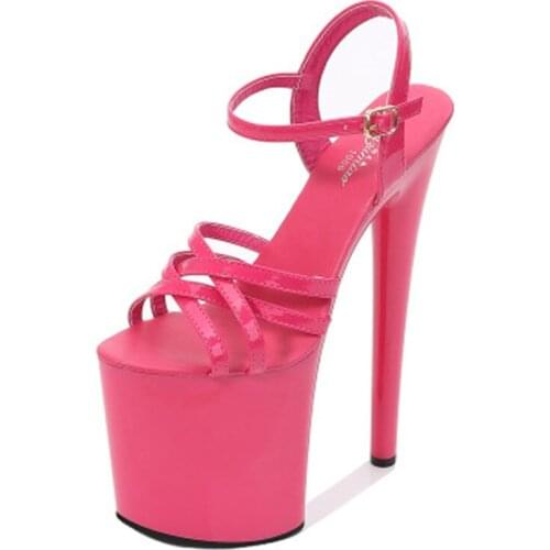 Model sandals for women 2020 new summer fashion 17cm-20cm versatile sexy, high-heeled stiletto sandals