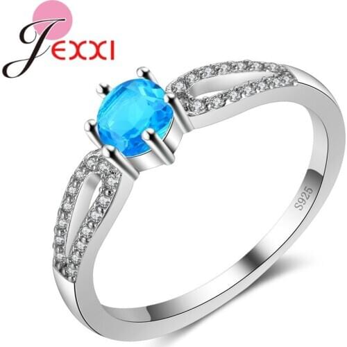 Trendy 925 Sterling Silver anel feminino aneis bijoux Zirconia Engagement Wedding Crystal Rings For Women Bridal Jewelry