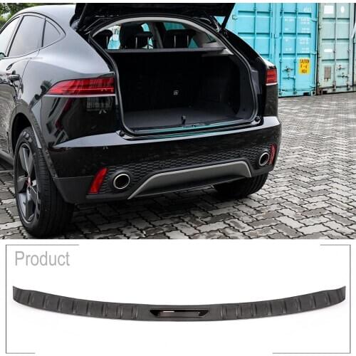 Stainless Steel Black Titanium Style Car Chrome Exterior Tail Door Decoration Strip Trim Accessories For Jaguar E-PACE
