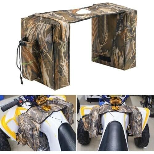 NICECNC Universal Gas Tank SaddleBag Storage Bottle Bag For Polaris Sportsman RZR Snowmobile Motorcycle ATV 34mm*30mm*2mm