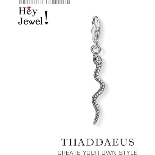 Charm Pendant Snake,2021 Brand New Europe Style Iconic Motif Jewelry For Women Casual Gift 925 Sterling Silver Fit Bracelet