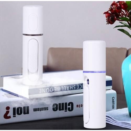 Mini Portable Air Humidifier USB Rechargable Handheld Facial Sprayer Face Steamer Humidifier Hydrating Ultrasonic Diffuser 20ML