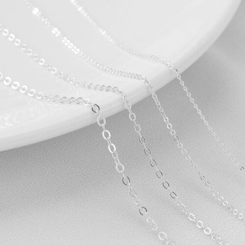 1 Meter 925 Silver Plated Cross Chain Cross Chain For Jewelry Making DIY Necklace Earrings Bracelets Chain Spool