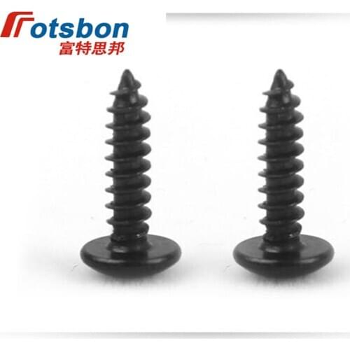 M3/M4/M5 Cross Recessed Truss Mushroom Head Tapping Screws Large Flat Round Black Screw Tornillos Parafuso Schroeven Vis DIN7981
