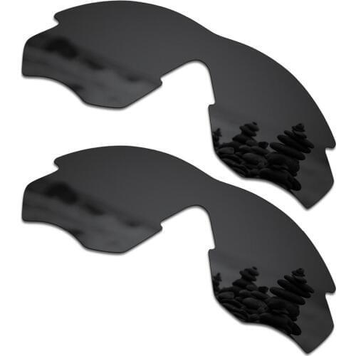 SmartVLT 2 Pieces Polarized Sunglasses Replacement Lenses for Oakley M2 Stealth Black and Stealth Black