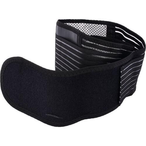 Sports Safety Double Lower Back Support Belt Breathable Band S-XL Pull Deluxe Magnetic Lumbar