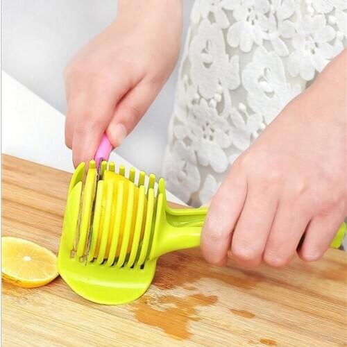 1 pc Tomato lemon slicer fruit slicer green kitchen small tool multifunctional food folder
