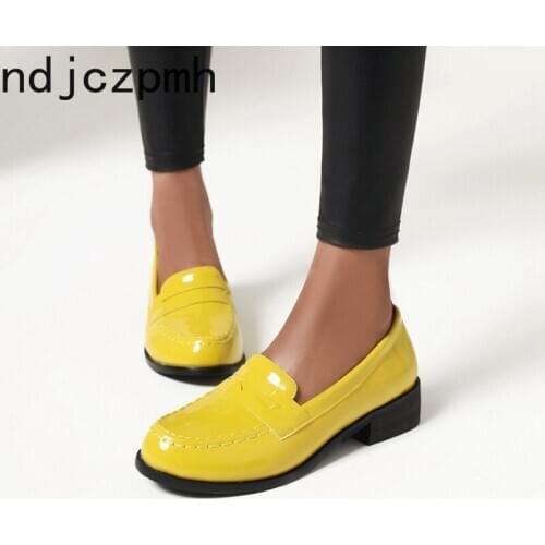 Pumps Spring and Autumn The New Casual Shallow Mouth Round Head Comfortable Non-slip Low-heeled Womens Shoes Plus Size 32-43