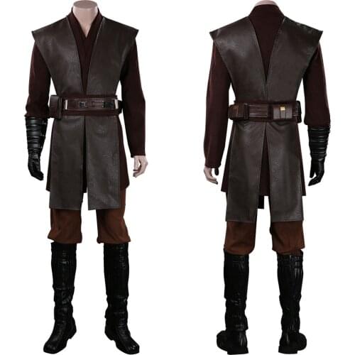 Star Anakin Skywalker Cosplay Costume Outfits Uniform Halloween Carnival Suit For Adult Men