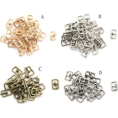 10pcs Mini Doll Buttons Ultra-small Tri-glide Buckle Doll Belt Buckle Doll Shoes Buckle For Blyth Doll Clothing Buckles 4.5mm