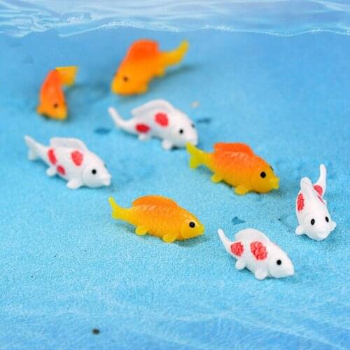 10pcs Simulation Fish Fairy Garden Animals Figurines Miniatures Micro Landscape Aquarium Decoration Home Decor DIY Accessories