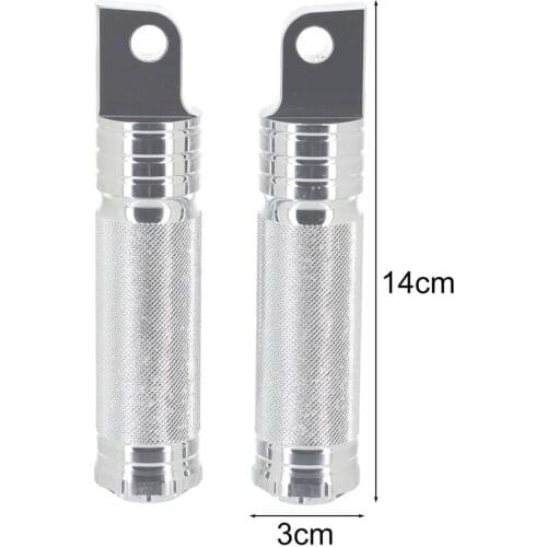 2Pcs Three Circle Universal Motorcycle CNC Foot Pegs Three Circle Flower Top Electroplating Foot Pedals for XL883 1200 X48 72