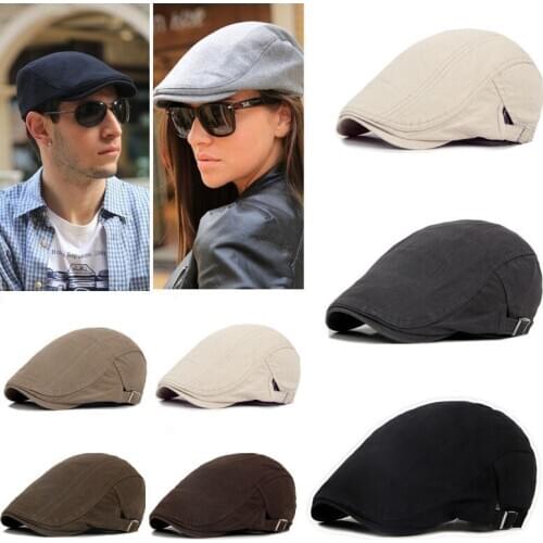 2019 Spring Summer Men Newsboy Cap Hat Mesh Cabbie Golf Driving Sun Flat Beret Fashion Hats