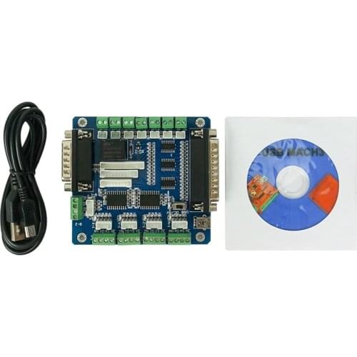 5 Axis USB Breakout Board MACH3 engraving machine interface board For CNC Single Stepper Motor Driver Controller