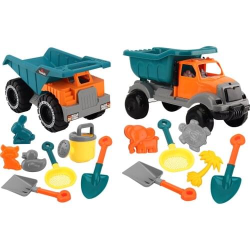 8PCS Multifunctional Water Sand Toy Set Children Beach Toys Engineering Car Truck Summer Toys Beach Water Game Play Cart