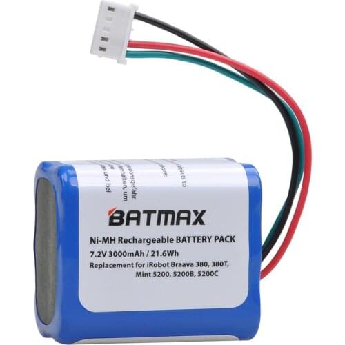3000mAh Ni-MH Battery Akkus for iRobot Roomba Braava 380 380T Mint 5200c Mint 5200 5200B