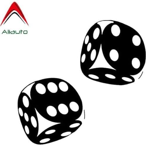 Aliauto Funny Car Sticker Casino Poker Dice Decoration Waterproof Vinyl Decal for Audi A3 Smart Fortwo Mitsubishi Opel,13cm*13cm