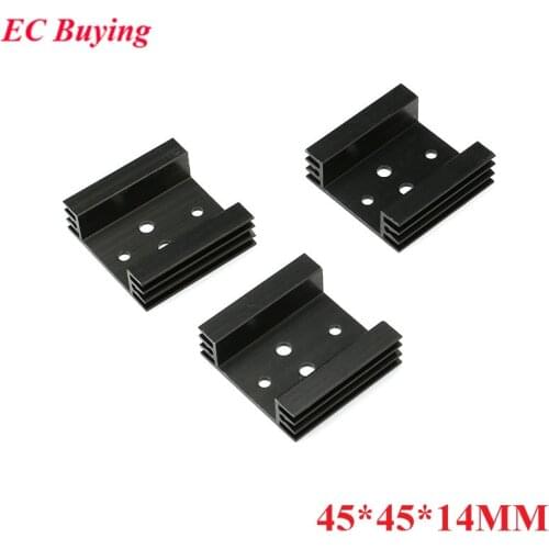 45*45*14mm Heatsink Cooling Fin Radiator Cooler Aluminum Heat Sink for TO-3 Transistor Cooling Accessories TO3 45X45X14mm