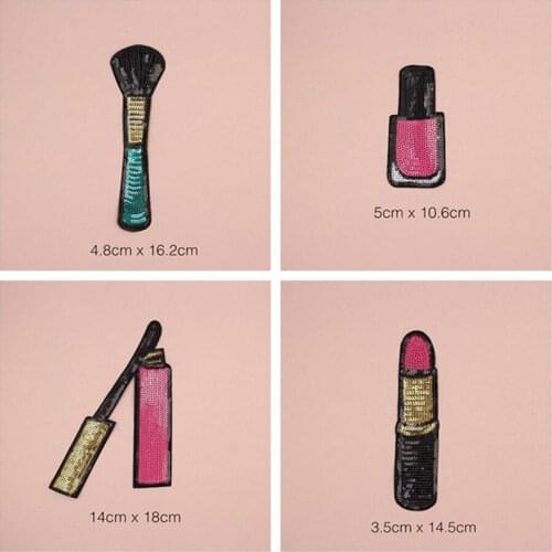 Paillette Sequins Patches Cap Shoe Iron On Embroidered Appliques DIY Apparel Accessories Patch For Clothing Fabric Badges BU29