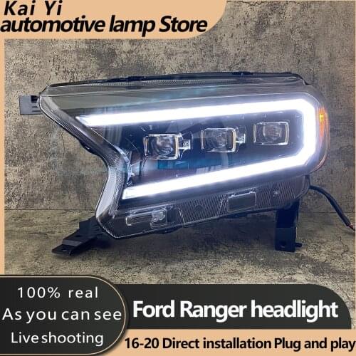Vland Car Lamp Assembly For Ford Ranger 2015 2016 2017 2018 2019 2020 T6 T7 Headlights Full LED Front Lights Dynamic Turn Signal