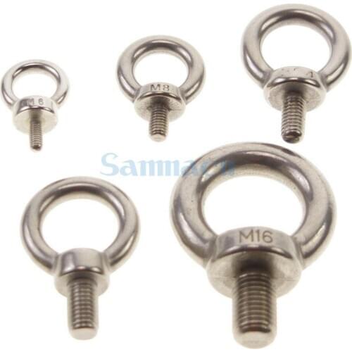 M6x12mm/M8x14mm/M10x17mm/M12x20mm/M16x25mm/M20/M24 304 Stainless Steel Lifting Eyes Bolts