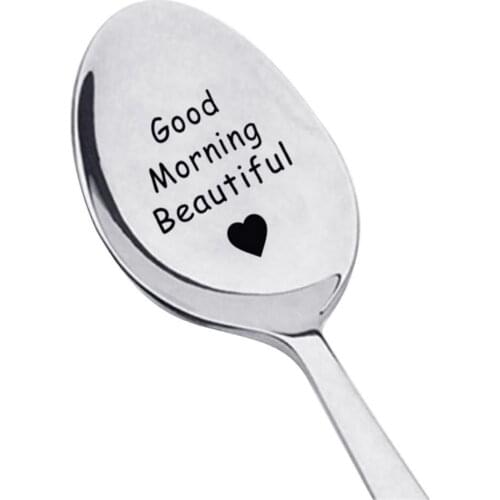 Household Portable Stainless Steel Peanut Butter Rice Soap Spoon Tableware Gift