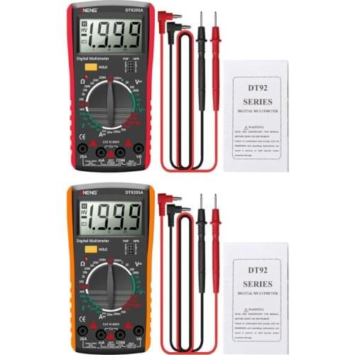 Digital Multimeter AC/DC hFE Transistor Capacity Diode Tester Electrical Tools
