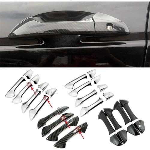 For Honda Accord 8 Gen 2008-2013 Carbon Fiber Color Modify Refit Chrome Door Handle Cover Decoration Trim Protection Sticker
