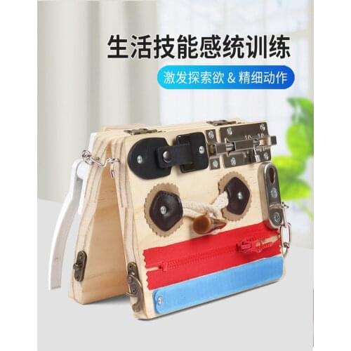 Busy Board Montessori Unlock Toy Essential Educational Sensory Board Toddler busyboard intelligence tablero sensorial montessori