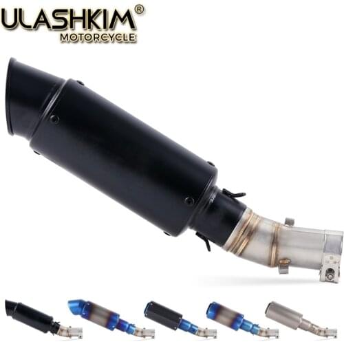 ER 6N 6F Motorcycle Exhaust Muffler Middle Link Pipe Full System Slip On For kawasaki ER6N ER6F NINJA650R 2012-2016 DB KILLER