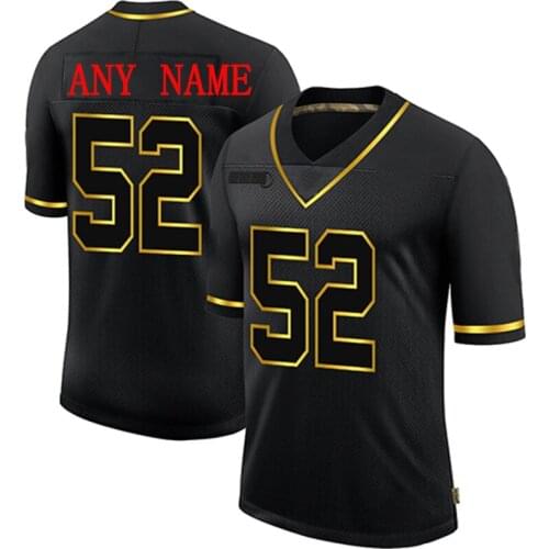 Men Customized Salute Retro gold Maillot Rugby American Football Jersey BRADY RODGERS Futebol De Americano