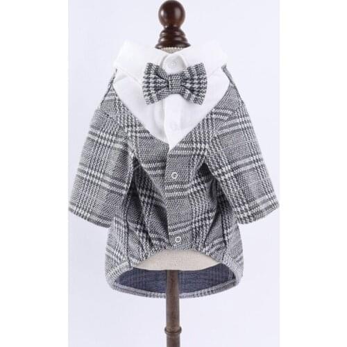 Male Dog Suit Dog Clothes Wedding Gentleman Tuxedo Outfit Poodle Pomeranian Schnauzer Bichon Pet Clothing Costume Coat Dropship