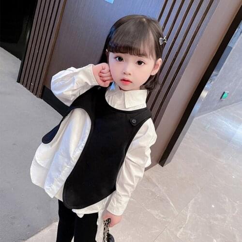 Toddler Girl Clothes Vest + Tshirt Girls Outfits Patchwork Clothes For Girls Spring Autumn Kids Clothing